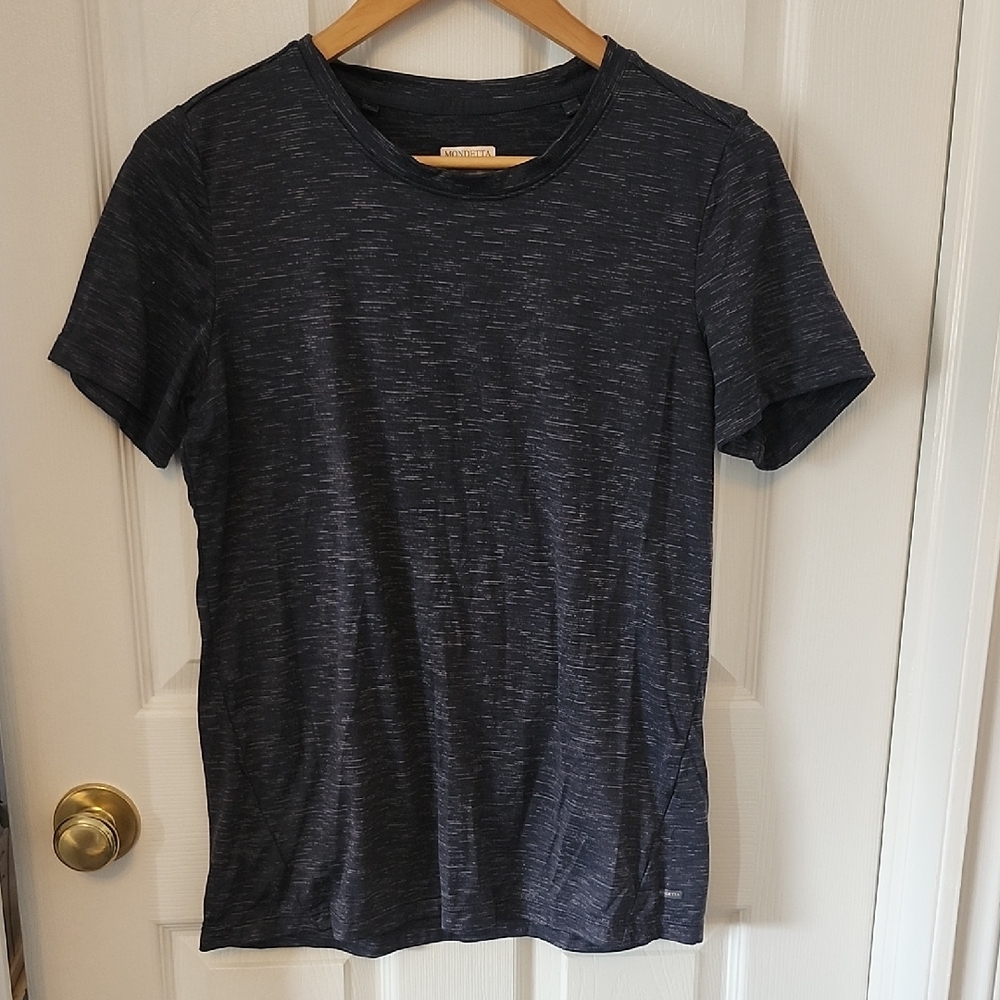 Mondetta Navy Heathered Short Sleeve Tee